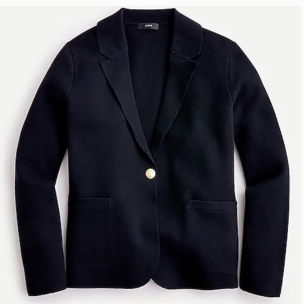 J Crew Sz XS Black Camille shrunken sweater-blazer AW687